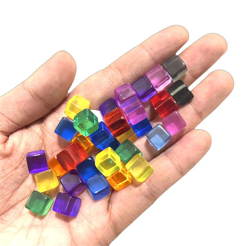 Board Game Harvest - 100pcs/set 8mm Clear Cube Dice Chess