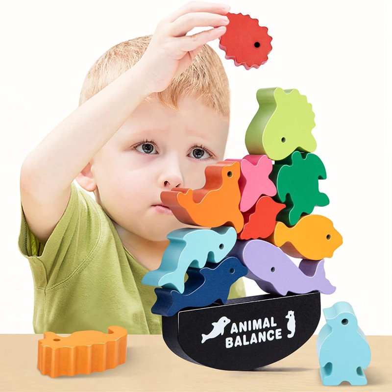 Board Game Enthusiast - New Children Montessori Wooden Animal Balance
