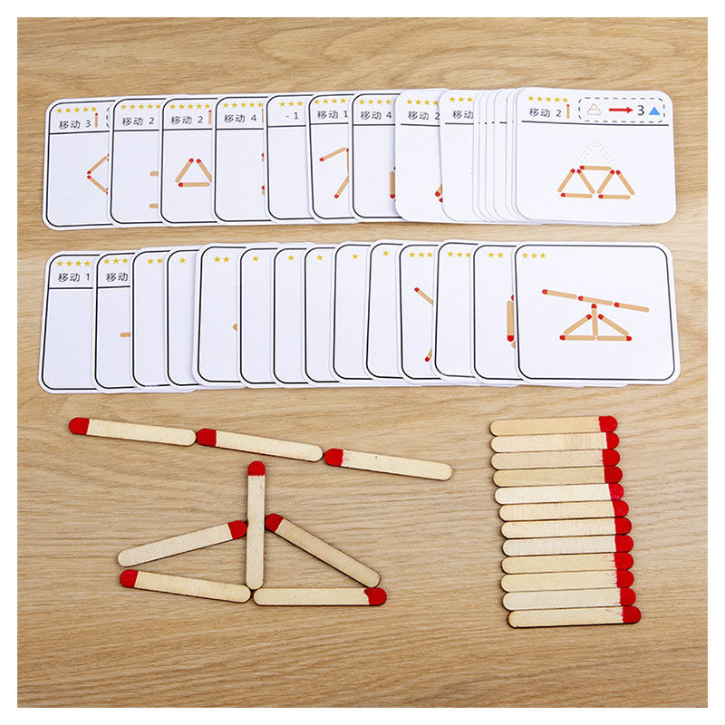Board Game Enthusiast - Montessori Matches Puzzles Game Wooden Toys