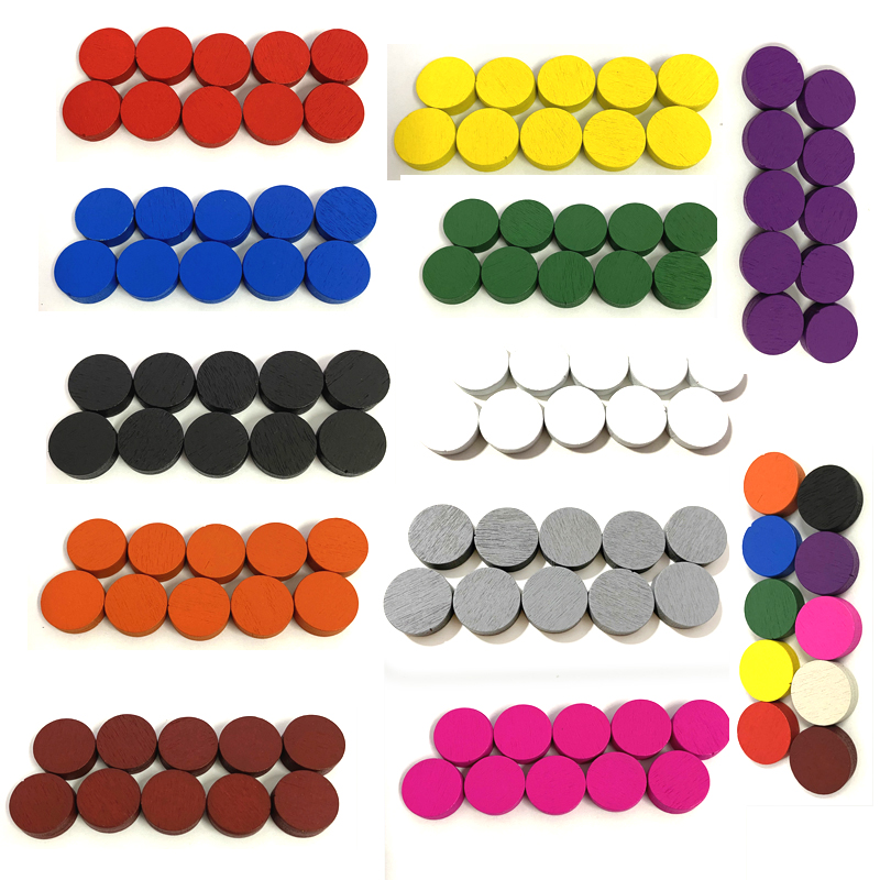 50pieces 15*5MM 11 Colors Wood - огляд і ціна Board Game Harvest