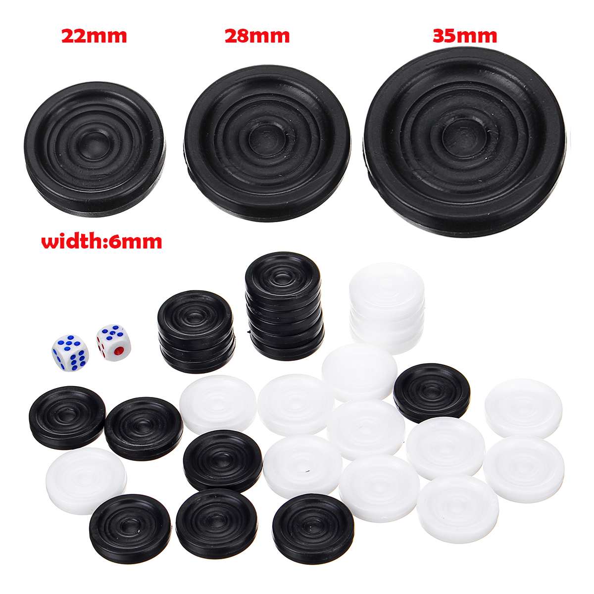 32 PCS Backgammon Chess Piece  - огляд і ціна Board Game Harvest