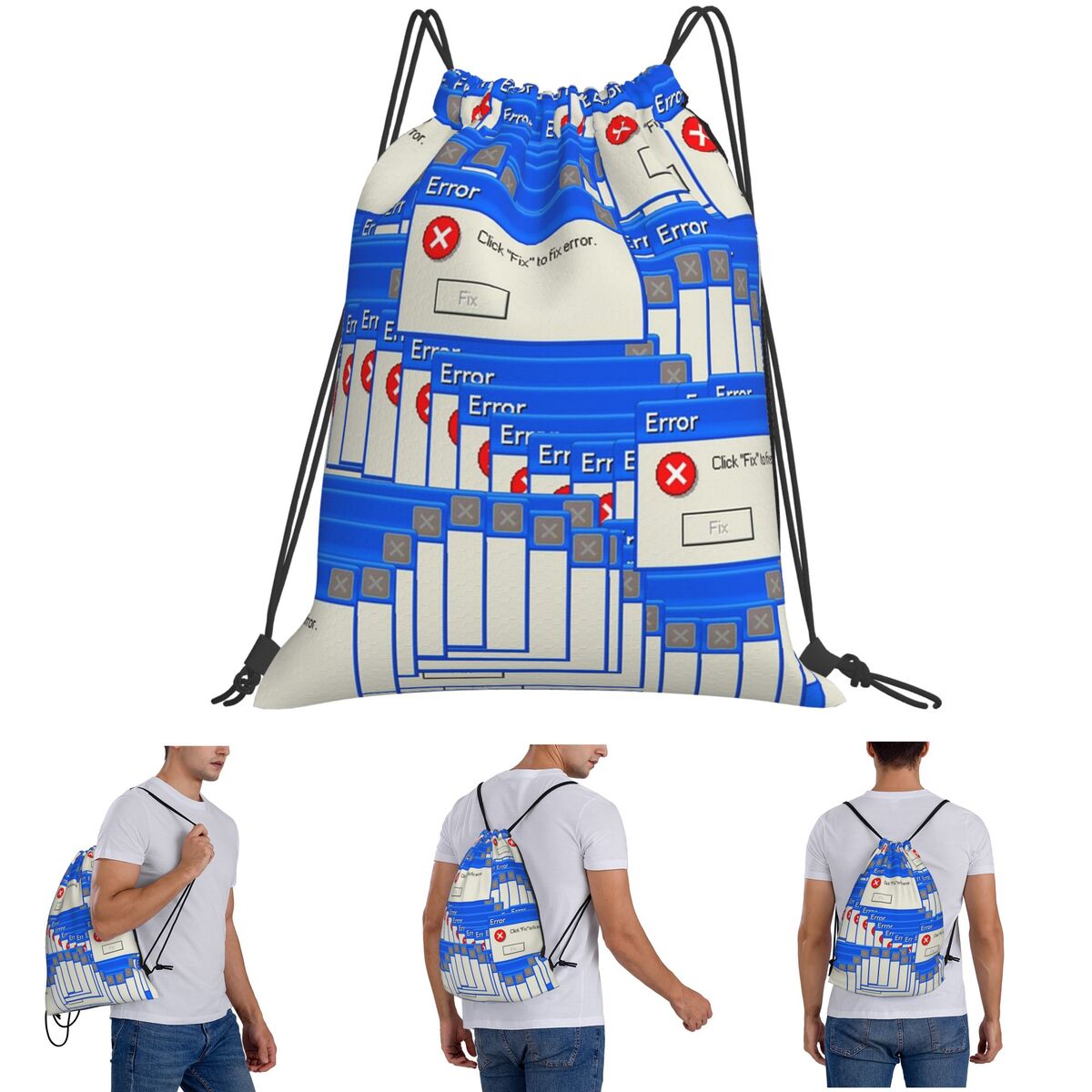 Windows Xp Error Tiled Backpac - огляд і ціна Tile Bag Drawstring