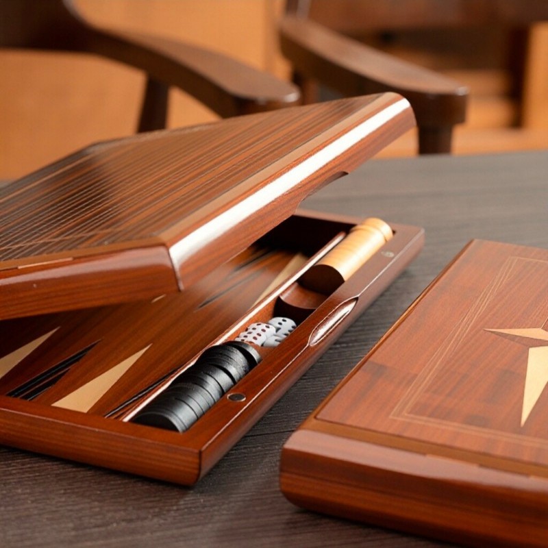 Solid Wood Backgammon 11-19 In - огляд і ціна Board Game Harvest