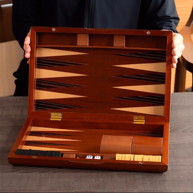 Solid Wood Backgammon 11-19 In - огляд і ціна Board Game Harvest