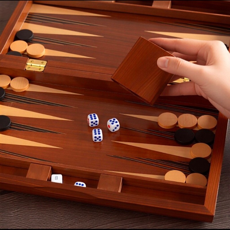 Solid Wood Backgammon 11-19 In - огляд і ціна Board Game Harvest
