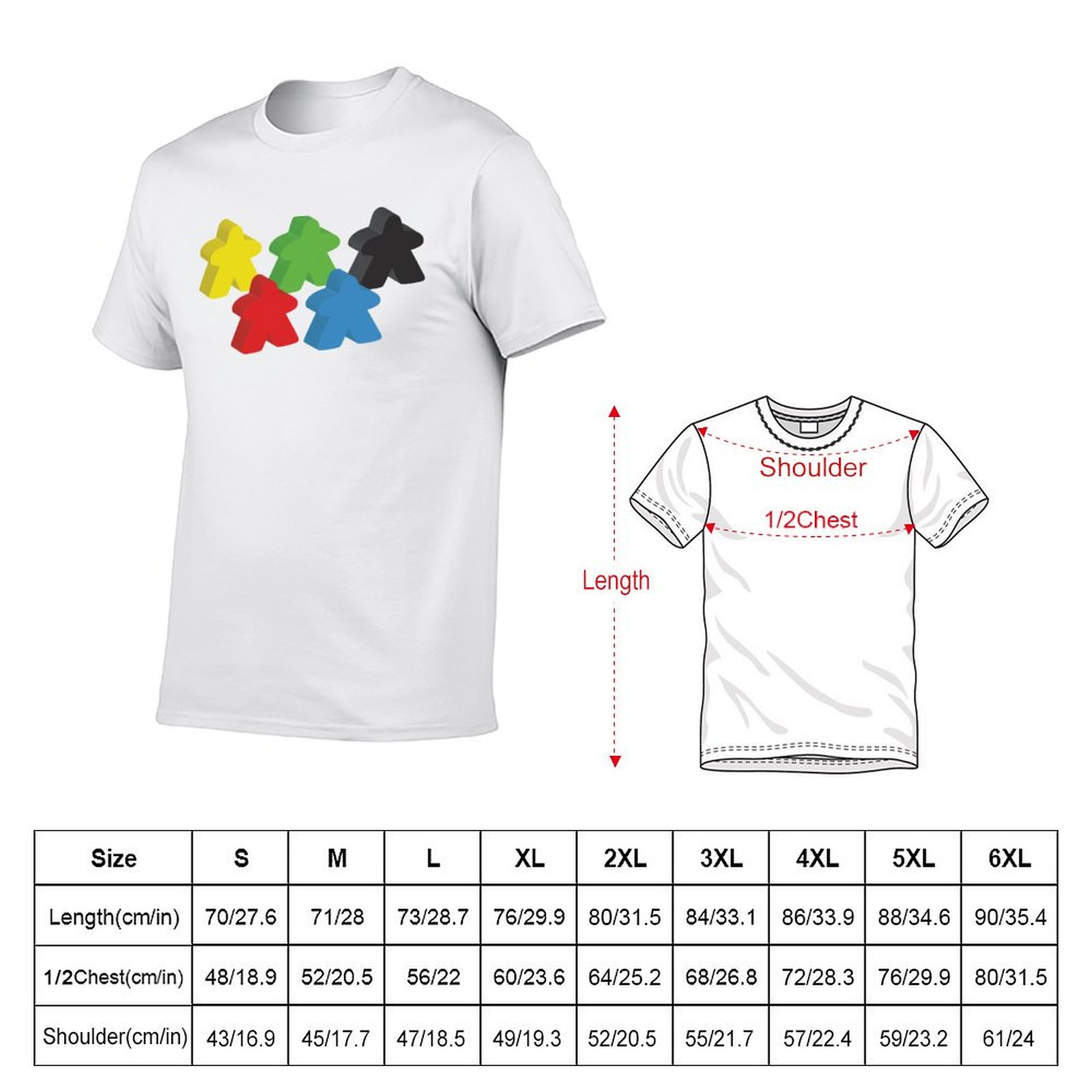 Set of 5 meeples (Board game t - огляд і ціна Meeple Token Set