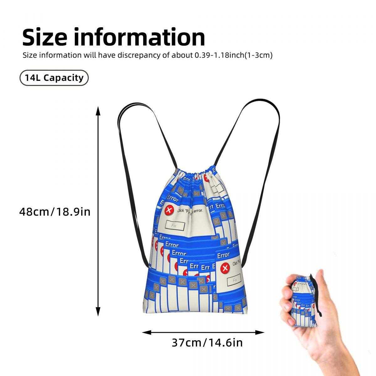 Windows Xp Error Tiled Drawstr - огляд і ціна Tile Bag Drawstring