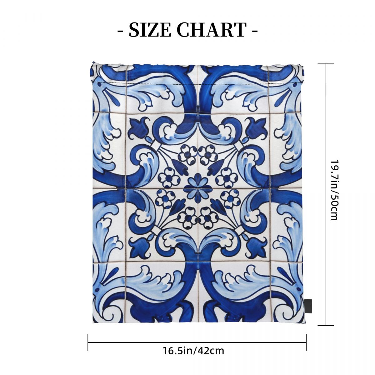 Antique Classic Lisbon Blue Az - огляд і ціна Tile Bag Drawstring