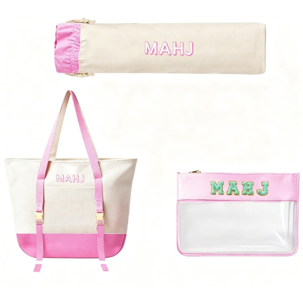 Canvas Tote Bag Set for Mahjon - огляд і ціна Tile Bag Drawstring