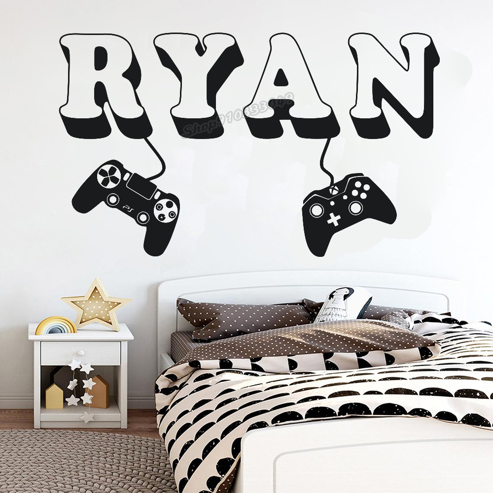 Gamer wall Sticker Custom Name - огляд і ціна Board Game Video Games