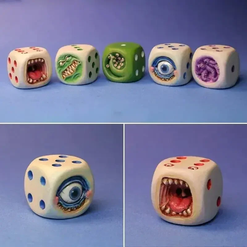 Resin Monster Face Dice Set Ha - огляд і ціна Board Game Monster